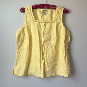 Yellow Linen Tank Top